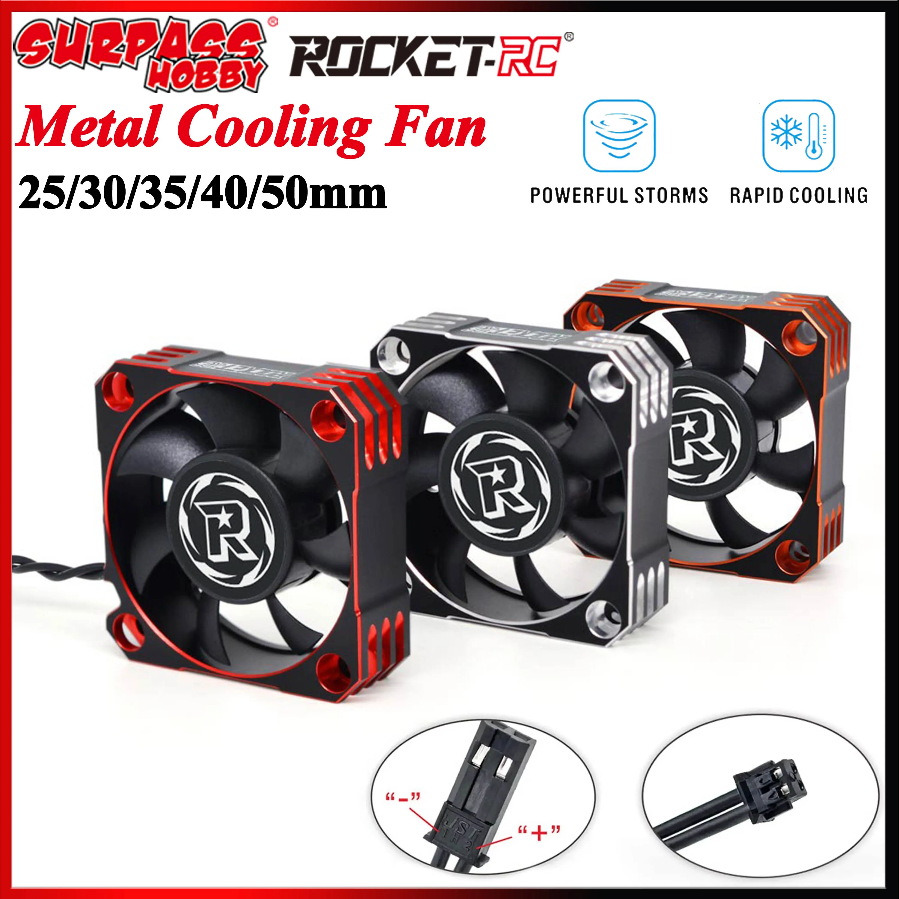 Brushless Motor 3650 - ROCKET 25/30/35/40/50 มม.V2 โลหะพัดลมระบายความร้อน 32000/28000/21000/16000/10000RPM สําหรับ