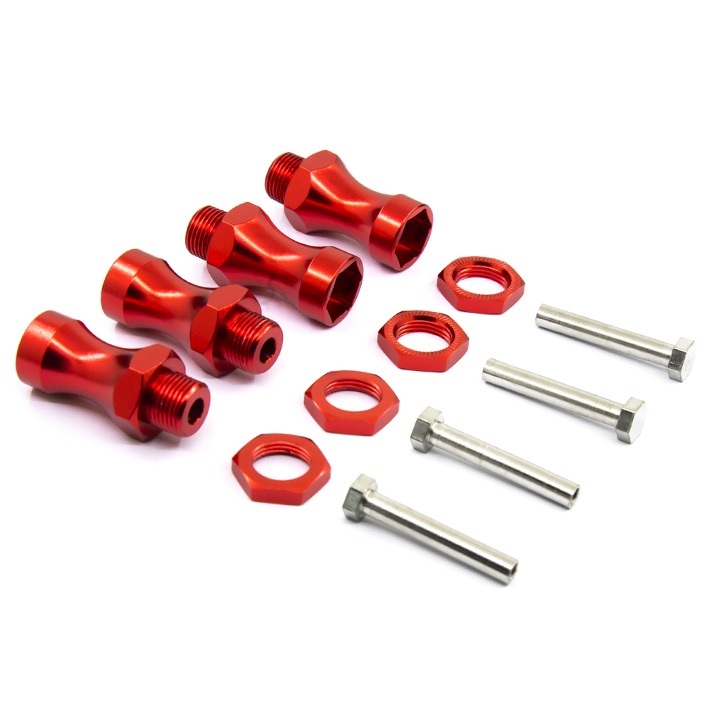 Wheel Hex Adapter - อะแดปเตอร์อลูมิเนียม 4 ชิ้น สำหรับแปลงล้อหกเหลี่ยม 12 มม.
