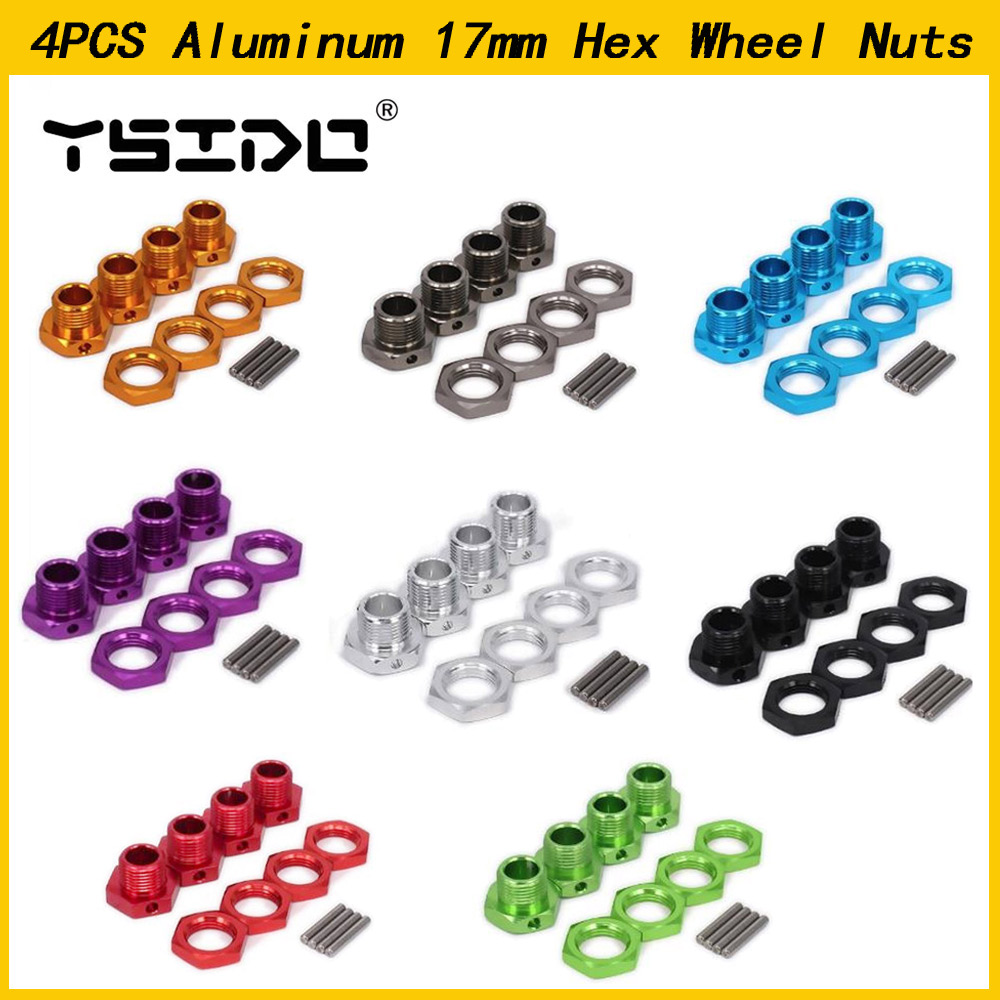 Wheel Hex Adapter - 4PCS YSIDO อลูมิเนียม 17mm Hex ล้ออะแดปเตอร์สําหรับ