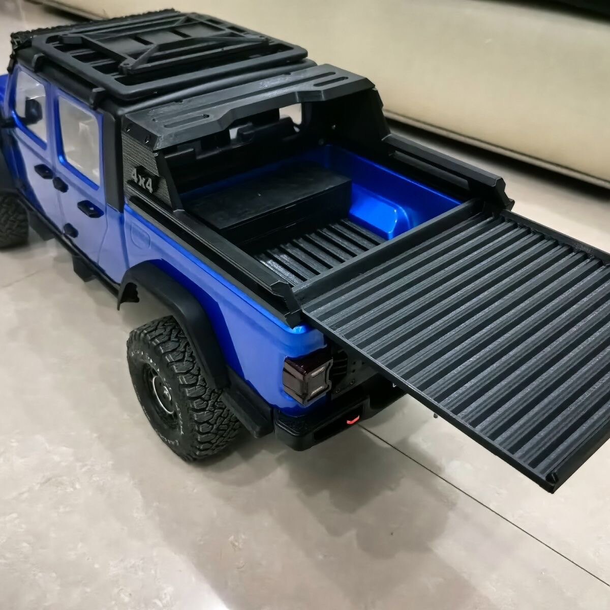 Rc Hobby Crawler - เตียงท้ายรถแบบพับเก็บได้ RC สำหรับ RLAARLO JK07 ถาดบรรทุกแบบโมดูลาร์