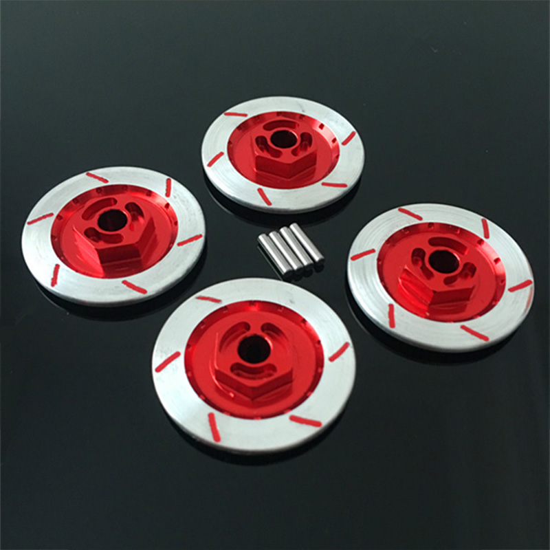 Wheel Hex Adapter - X12A-4PCS อะแดปเตอร์หกเหลี่ยมโลหะอะลูมิเนียมอัลลอยด์ ขนาด 12 มม. สำหรับรถ
