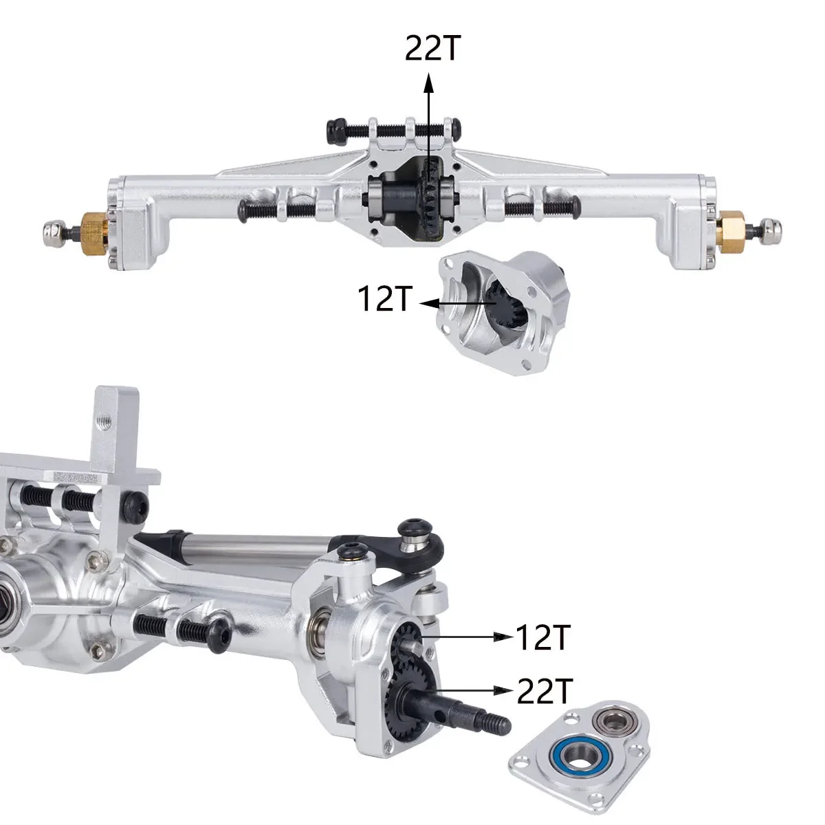 อลูมิเนียม CNC Portal Axles +  - Rc Hobby Zone บทวิจารณ์และราคา