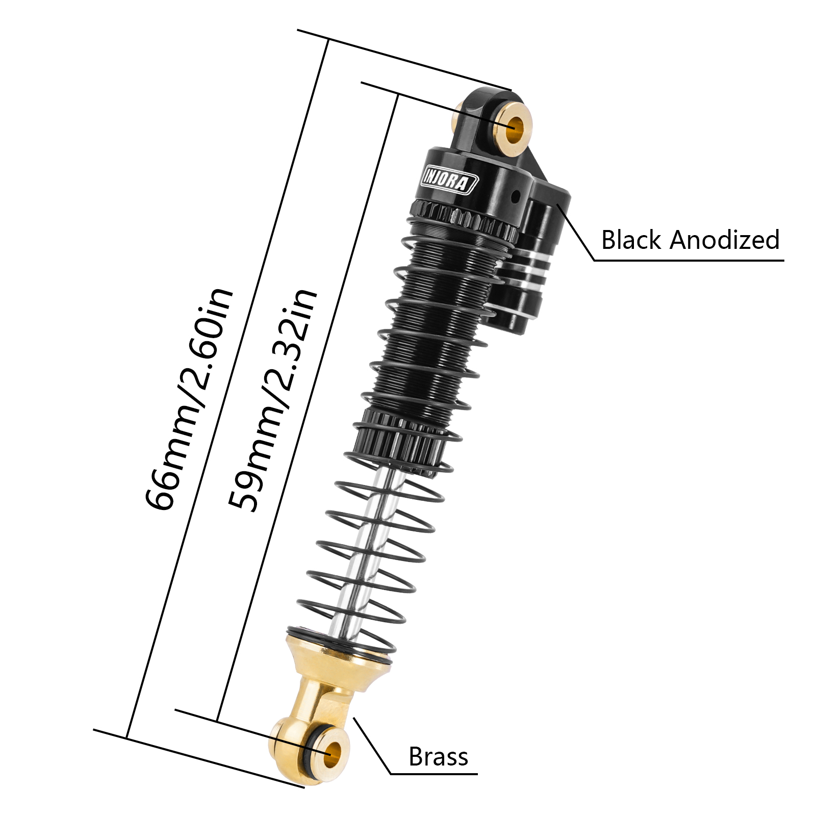 INJORA ทองเหลืองและอลูมิเนียม  - Wheel Hex Adapter บทวิจารณ์และราคา