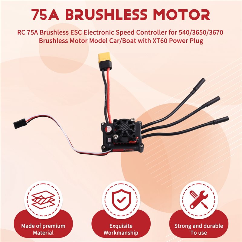 MACH-RC 75A ตัวควบคุมความเร็วอ - Brushless Motor 3650 บทวิจารณ์และราคา