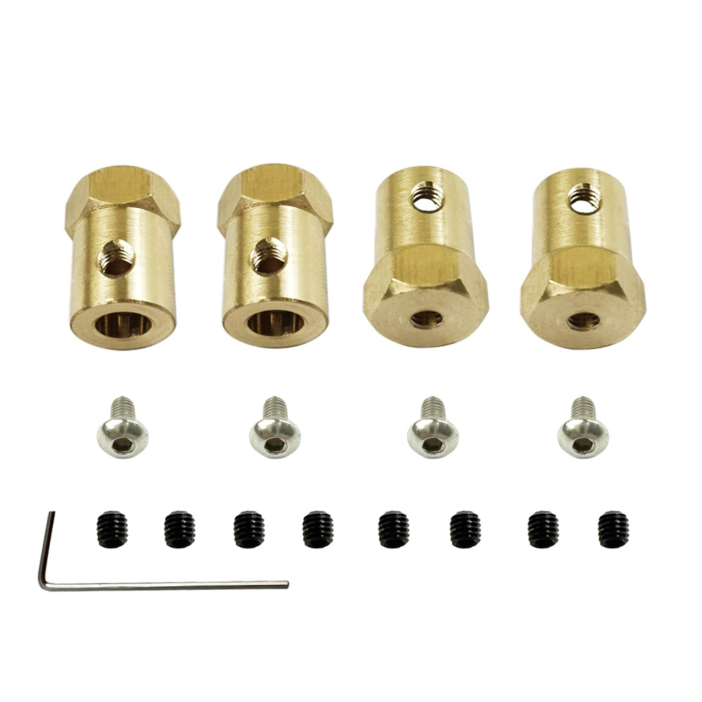 4 ชิ้นอะแดปเตอร์ทองเหลือง 5 มิ - Wheel Hex Adapter บทวิจารณ์และราคา