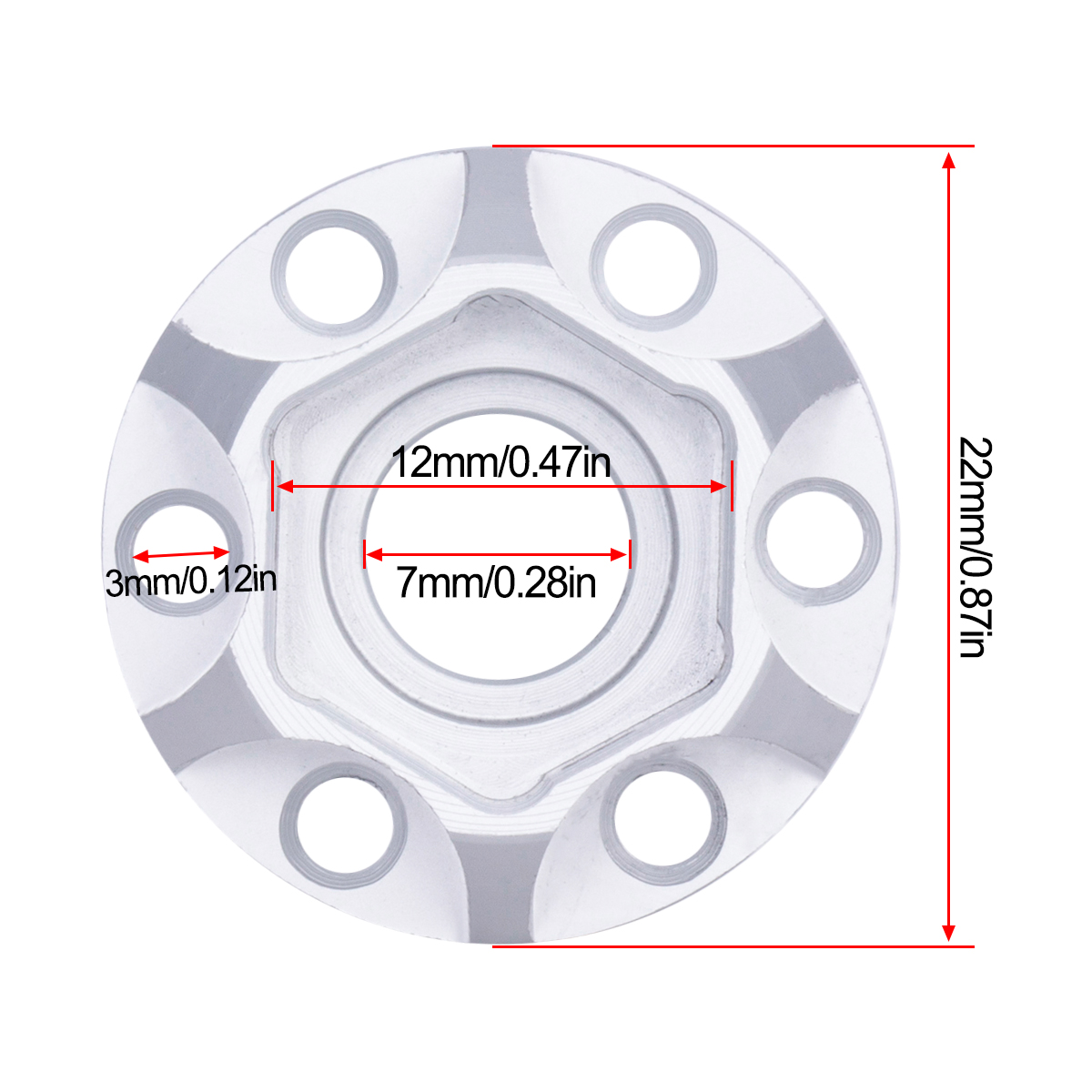 ดุมล้ออะลูมิเนียม 6/9/12/15/18 - Wheel Hex Adapter บทวิจารณ์และราคา
